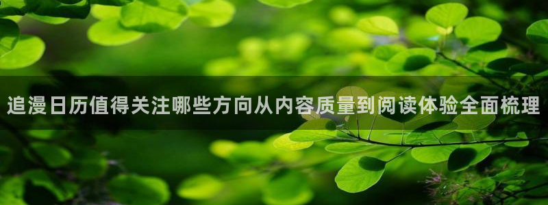 漫画岛漫画专题:追漫日历值得关注哪些方向从内容质量到阅读体验全面梳理